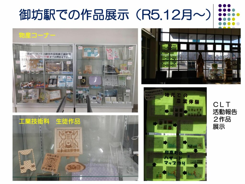 御坊駅での作品展示 R5 12のサムネイル